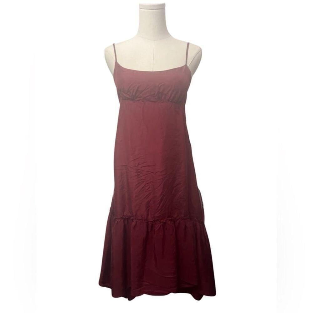BCBGMAXAZRIA 100% Silk drop waist dress